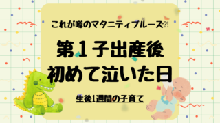 産後1週間、大丈夫だと思っていたのに初めて泣いた日の話
